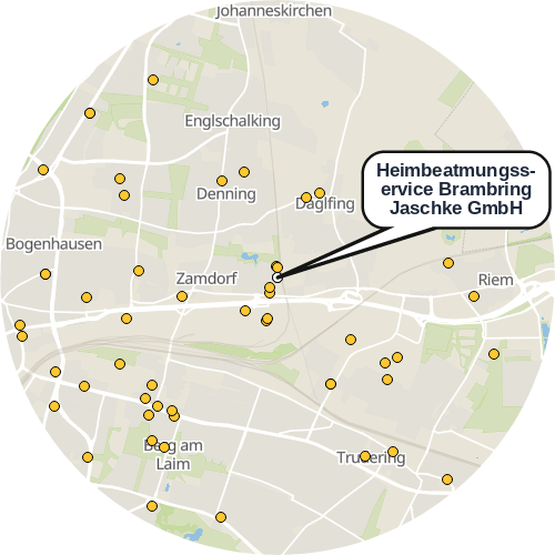 Kartenausschnitt für die Firma Heimbeatmungsservice  Brambring Jaschke GmbH