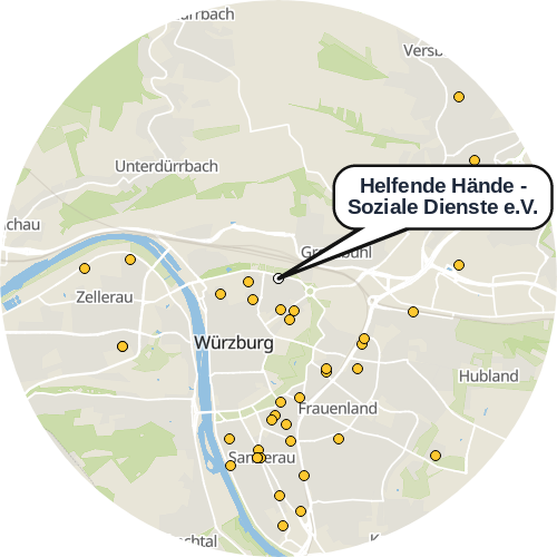 Kartenausschnitt für die Firma Helfende Hände - Soziale Dienste e.V.