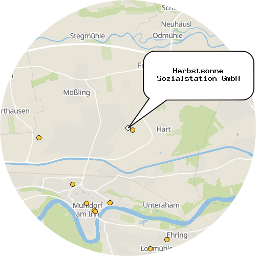 Kartenausschnitt für die Firma Herbstsonne Sozialstation GmbH