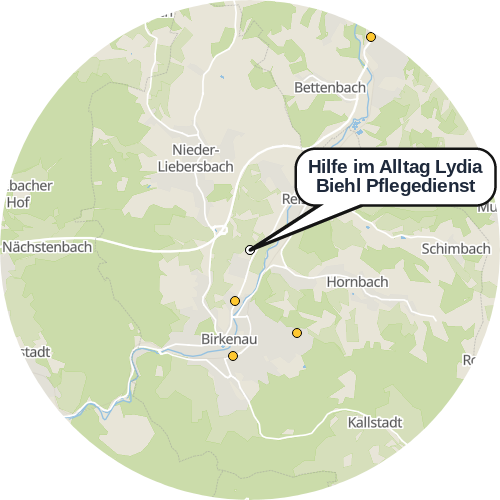 Kartenausschnitt für die Firma Hilfe im Alltag Lydia Biehl Pflegedienst