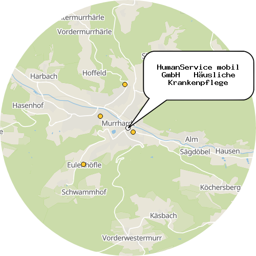 Kartenausschnitt für die Firma HumanService mobil GmbH   Häusliche Krankenpflege
