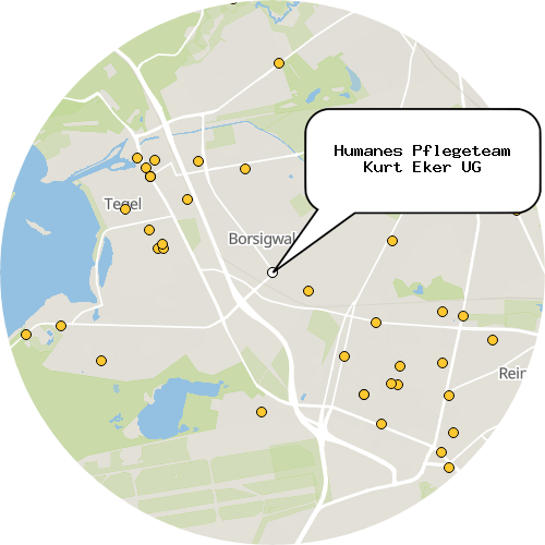 Kartenausschnitt für die Firma Humanes Pflegeteam Kurt Eker UG