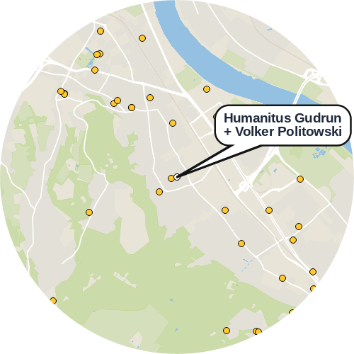 Kartenausschnitt für die Firma Humanitus Gudrun + Volker Politowski