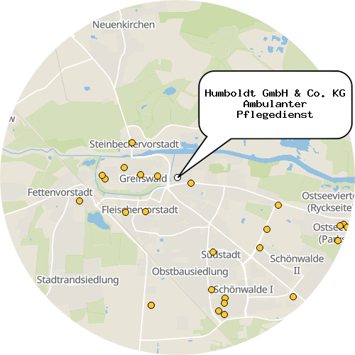 Kartenausschnitt für die Firma Humboldt GmbH & Co. KG Ambulanter Pflegedienst