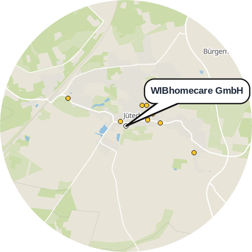 Kartenausschnitt für die Firma WIBhomecare GmbH