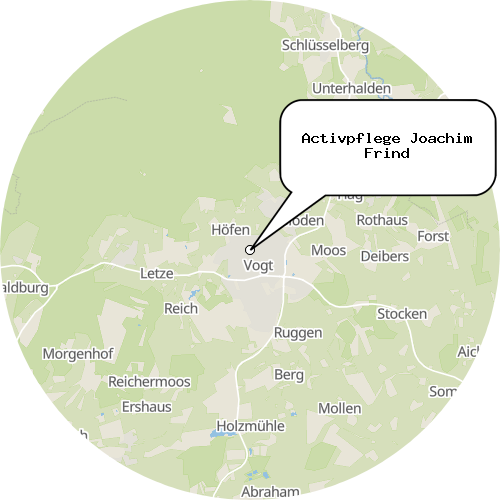 Kartenausschnitt für die Firma Activpflege Joachim Frind
