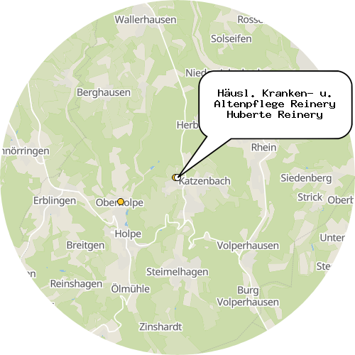 Kartenausschnitt für die Firma Häusl. Kranken- u. Altenpflege Reinery Huberte Reinery