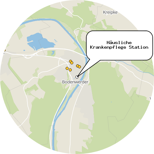 Kartenausschnitt für die Firma Häusliche Krankenpflege Station