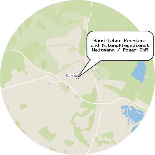 Kartenausschnitt für die Firma Häuslicher Kranken- und Altenpflegedienst Heitmann / Poser GbR
