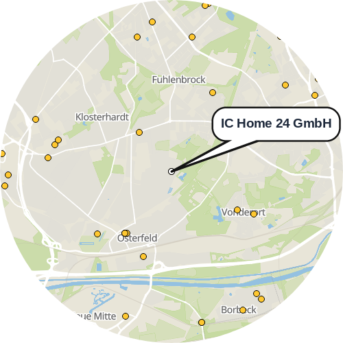 Kartenausschnitt für die Firma IC Home 24 GmbH