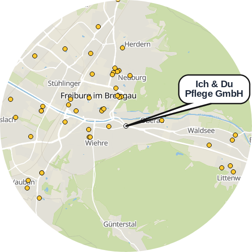 Kartenausschnitt für die Firma Ich   & Du Pflege GmbH