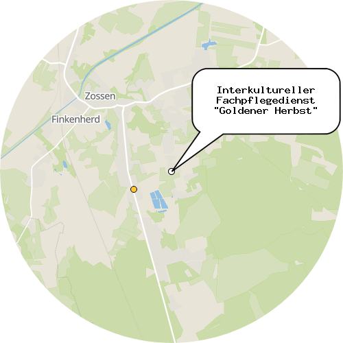Kartenausschnitt für die Firma Interkultureller Fachpflegedienst "Goldener Herbst"