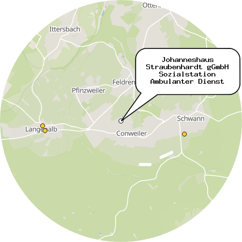 Kartenausschnitt für die Firma Johanneshaus Straubenhardt gGmbH Sozialstation Ambulanter Dienst