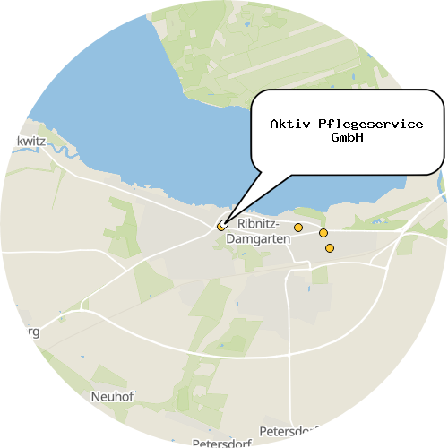 Kartenausschnitt für die Firma Aktiv Pflegeservice GmbH