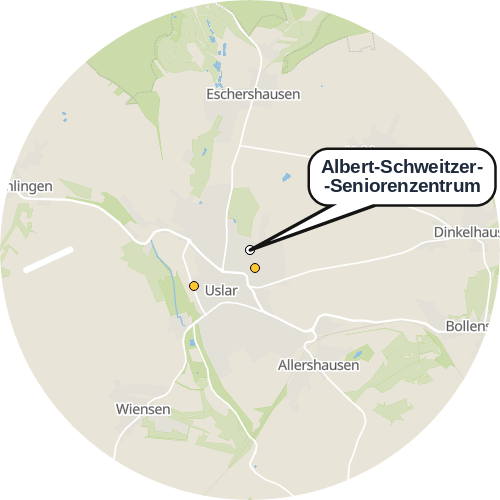 Kartenausschnitt für die Firma Albert-Schweitzer-Seniorenzentrum