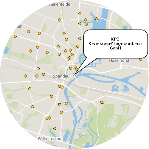 Kartenausschnitt für die Firma KPS Krankenpflegecentrum GmbH