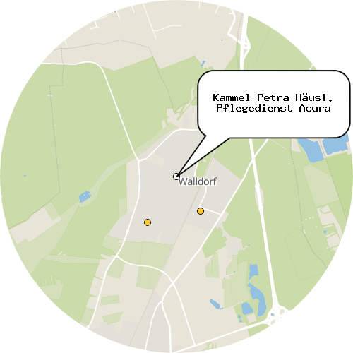 Kartenausschnitt für die Firma Kammel Petra Häusl. Pflegedienst Acura