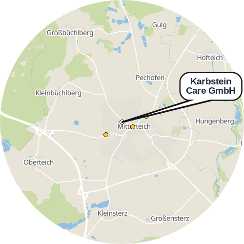 Kartenausschnitt für die Firma Karbstein Care GmbH
