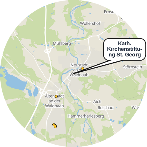 Kartenausschnitt für die Firma Kath. Kirchenstiftung  St. Georg