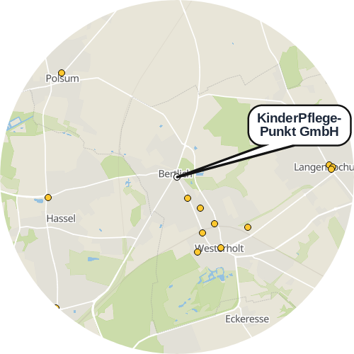 Kartenausschnitt für die Firma KinderPflegePunkt GmbH