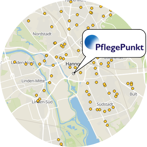 Kartenausschnitt für die Firma Der Pflegepunkt GmbH
