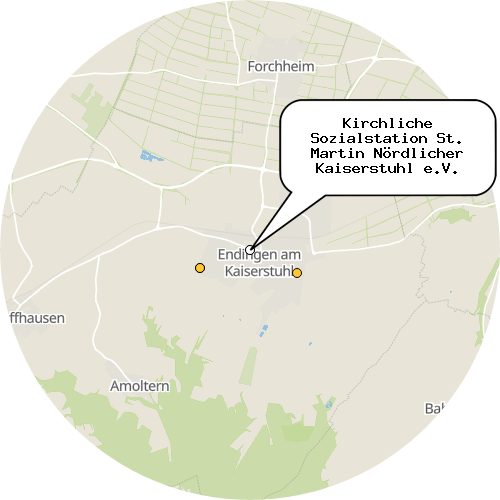 Kartenausschnitt für die Firma Kirchliche Sozialstation St. Martin Nördlicher Kaiserstuhl e.V.