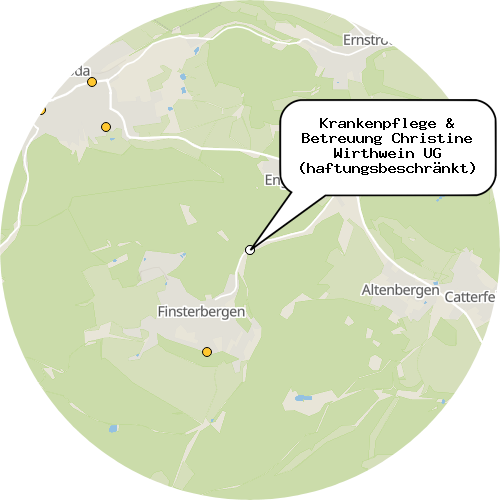 Kartenausschnitt für die Firma Krankenpflege & Betreuung Christine Wirthwein UG (haftungsbeschränkt)