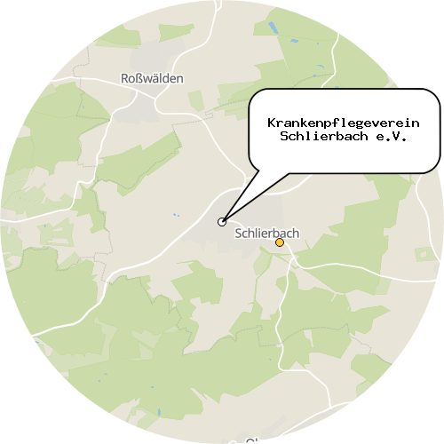 Kartenausschnitt für die Firma Krankenpflegeverein Schlierbach e.V.