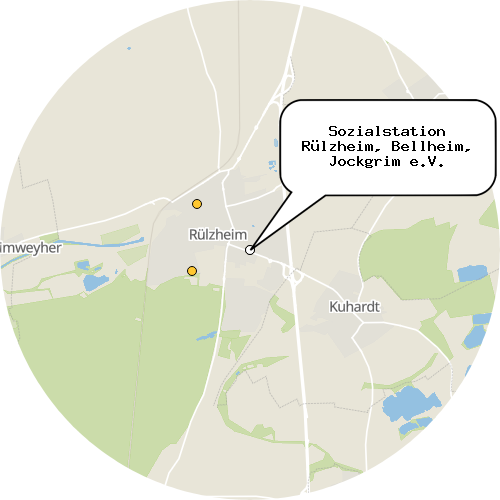 Kartenausschnitt für die Firma Sozialstation Rülzheim, Bellheim, Jockgrim e.V.