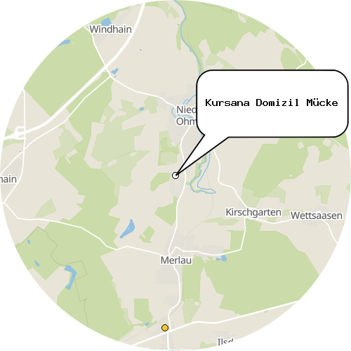 Kartenausschnitt für die Firma Kursana Domizil Mücke