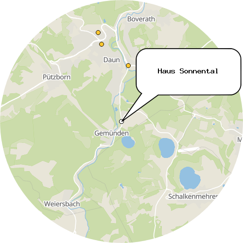Kartenausschnitt für die Firma Haus Sonnental