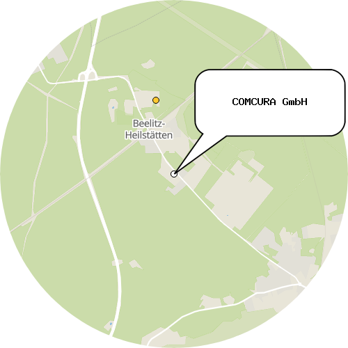 Kartenausschnitt für die Firma COMCURA GmbH