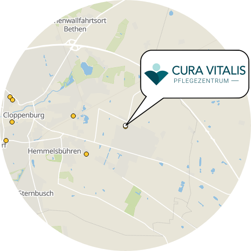Kartenausschnitt für die Firma Pflegezentrum Cura Vitalis GmbH