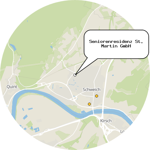 Kartenausschnitt für die Firma Seniorenresidenz St. Martin GmbH