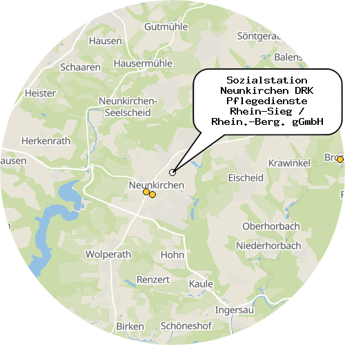 Kartenausschnitt für die Firma Sozialstation Neunkirchen DRK Pflegedienste Rhein-Sieg / Rhein.-Berg. gGmbH
