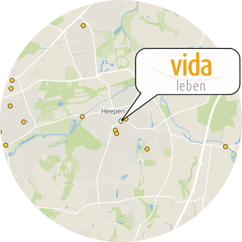 Kartenausschnitt für die Firma Vida Leben GmbH