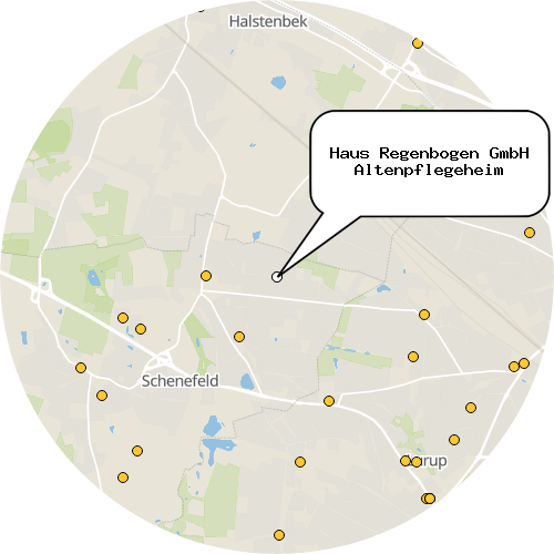 Kartenausschnitt für die Firma Haus Regenbogen GmbH Altenpflegeheim