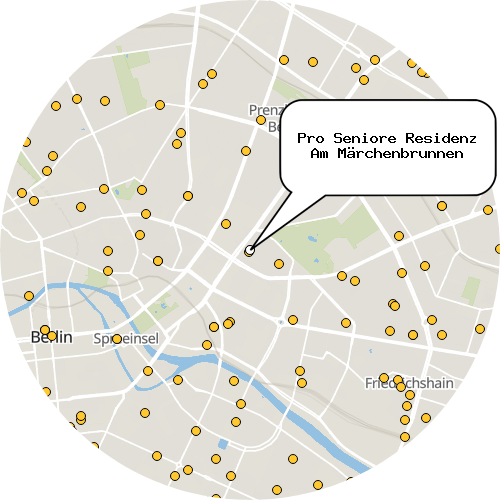 Kartenausschnitt für die Firma Pro Seniore Residenz Am Märchenbrunnen