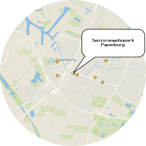 Kartenausschnitt für die Firma Seniorenwohnpark Papenburg