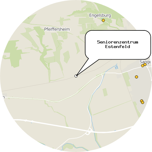Kartenausschnitt für die Firma Seniorenzentrum Estenfeld