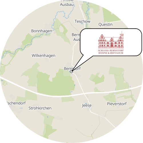 Kartenausschnitt für die Firma Hospiz Schloss Bernstorf