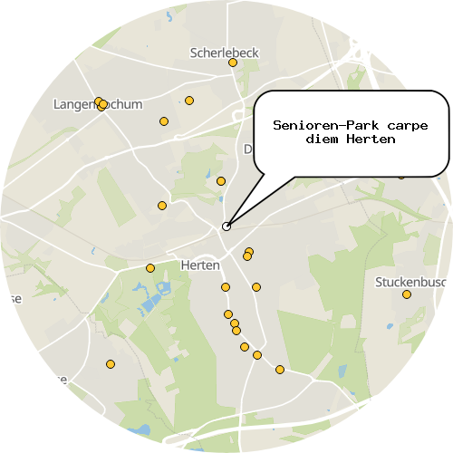 Kartenausschnitt für die Firma Senioren-Park carpe diem Herten