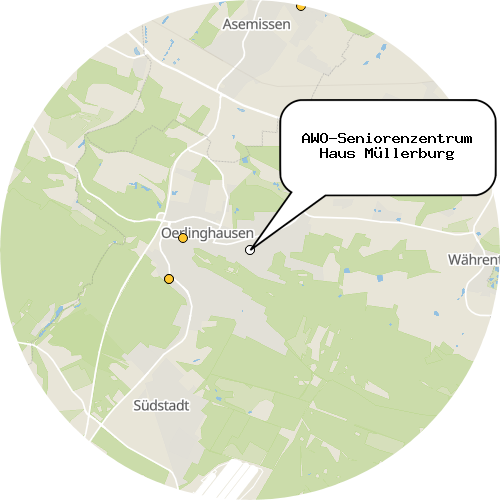 Kartenausschnitt für die Firma AWO-Seniorenzentrum Haus Müllerburg