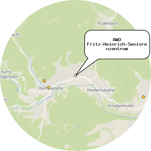 Kartenausschnitt für die Firma AWO Fritz-Heinrich-Seniorenzentrum