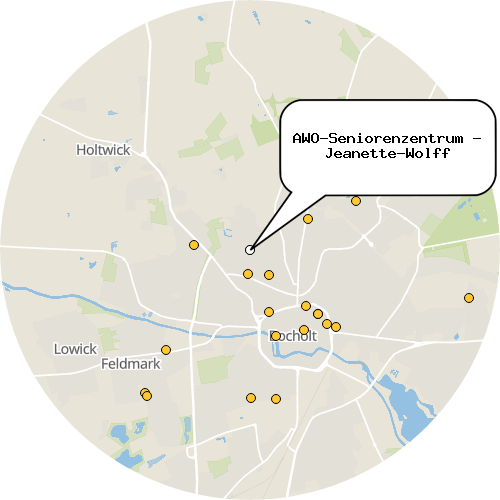 Kartenausschnitt für die Firma AWO-Seniorenzentrum - Jeanette-Wolff