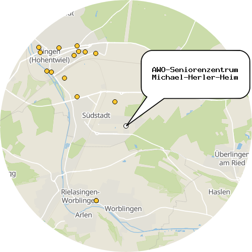 Kartenausschnitt für die Firma AWO-Seniorenzentrum Michael-Herler-Heim
