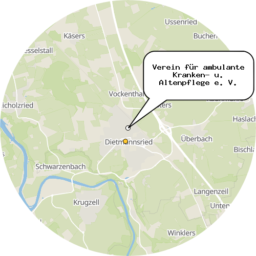 Kartenausschnitt für die Firma Verein für ambulante Kranken- u. Altenpflege e. V.