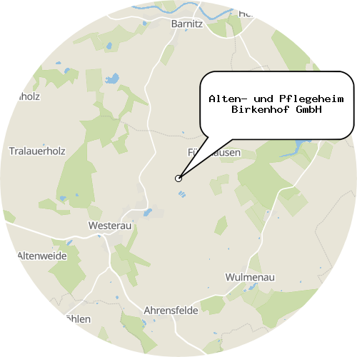 Kartenausschnitt für die Firma Alten- und Pflegeheim Birkenhof GmbH