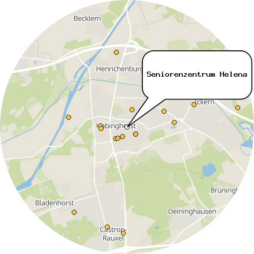 Kartenausschnitt für die Firma Seniorenzentrum Helena
