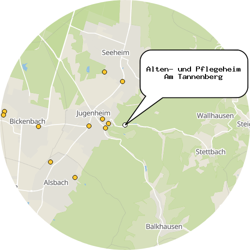 Kartenausschnitt für die Firma Alten- und Pflegeheim Am Tannenberg